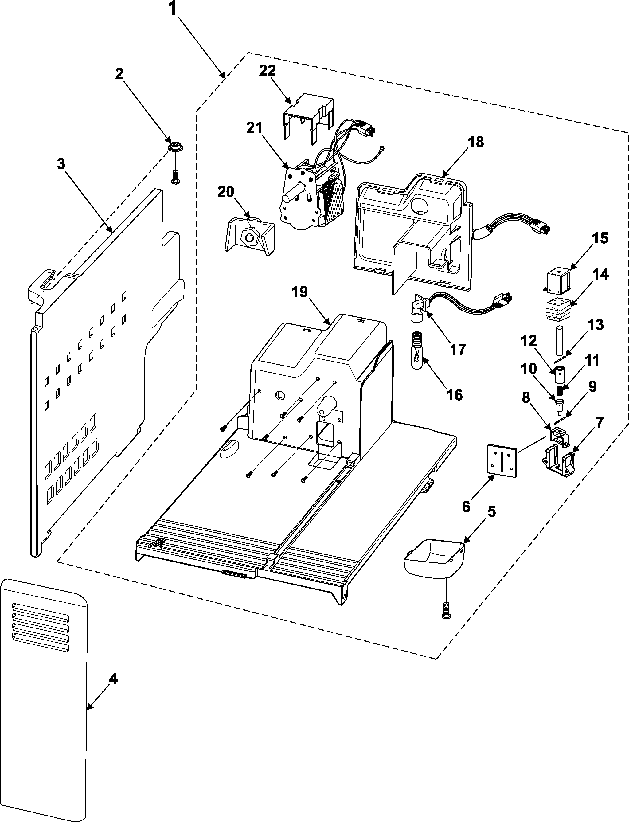 Samsung RS2623VQ/XAA enclosure diagram