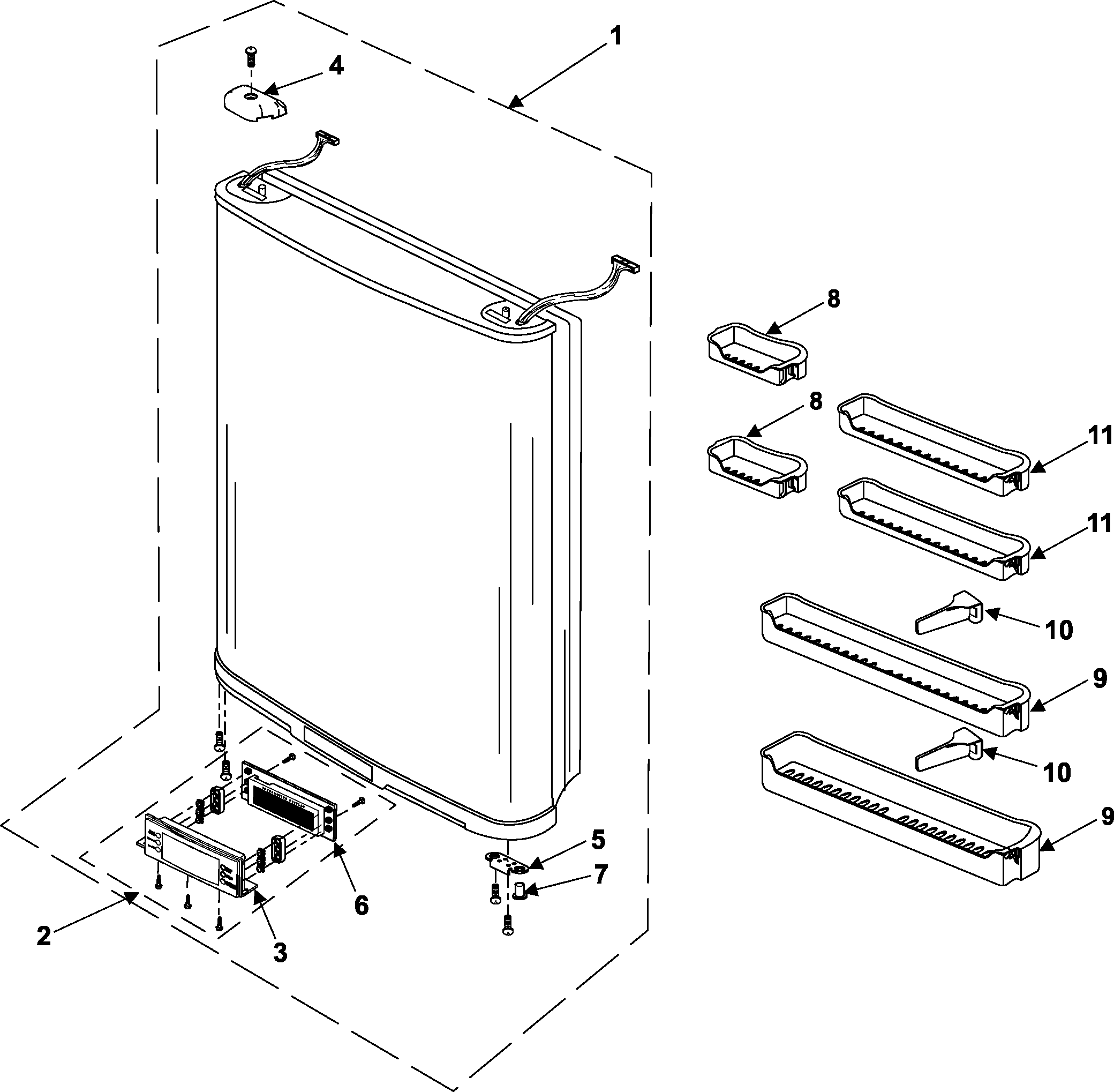 Samsung RB215BSBB/XAA-00 refrigerator door diagram