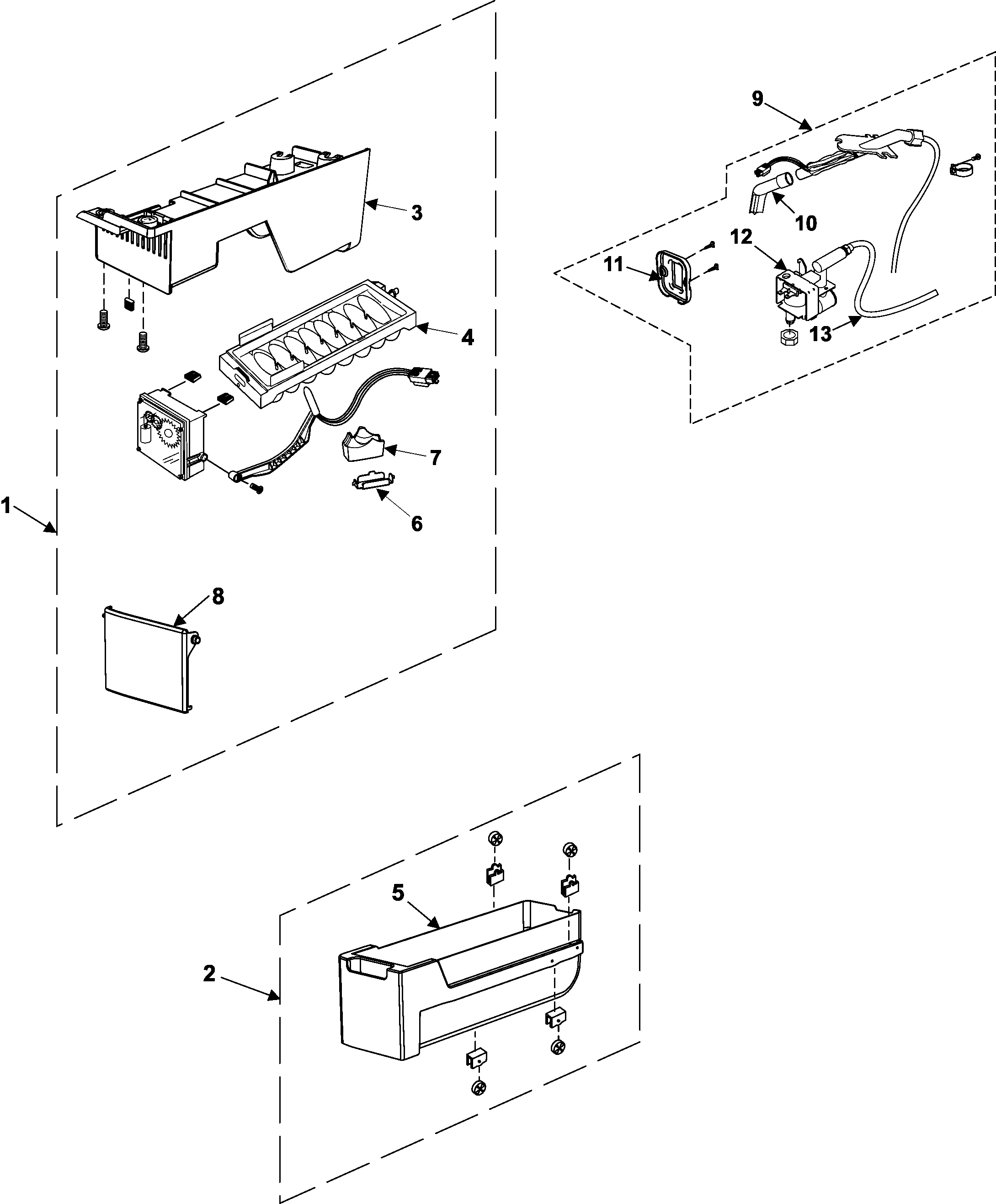 Samsung RB215BSBB/XAA-00 ice maker diagram