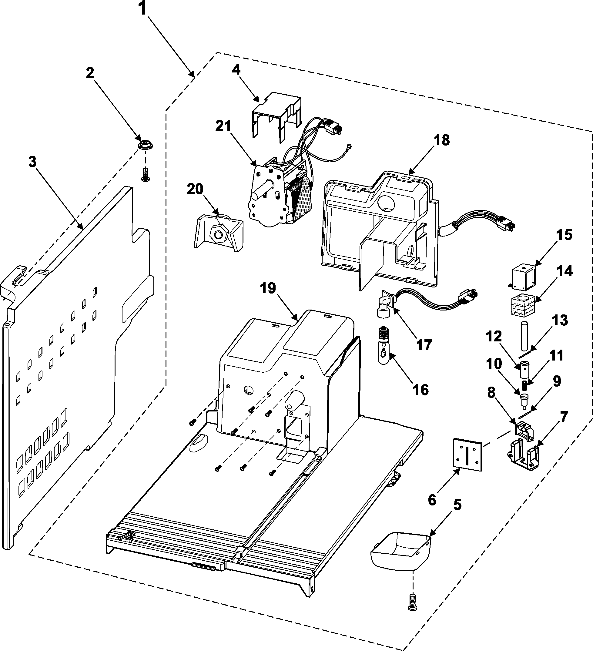 Samsung RS253BABB/XAA enclosure diagram