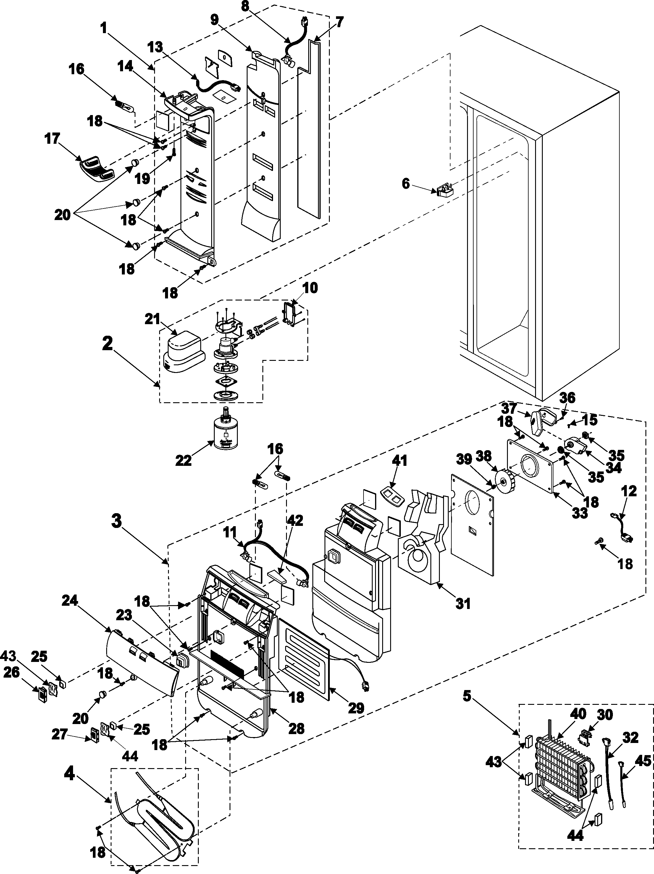 Samsung RS2644SL/XAA refrigerator compartment diagram