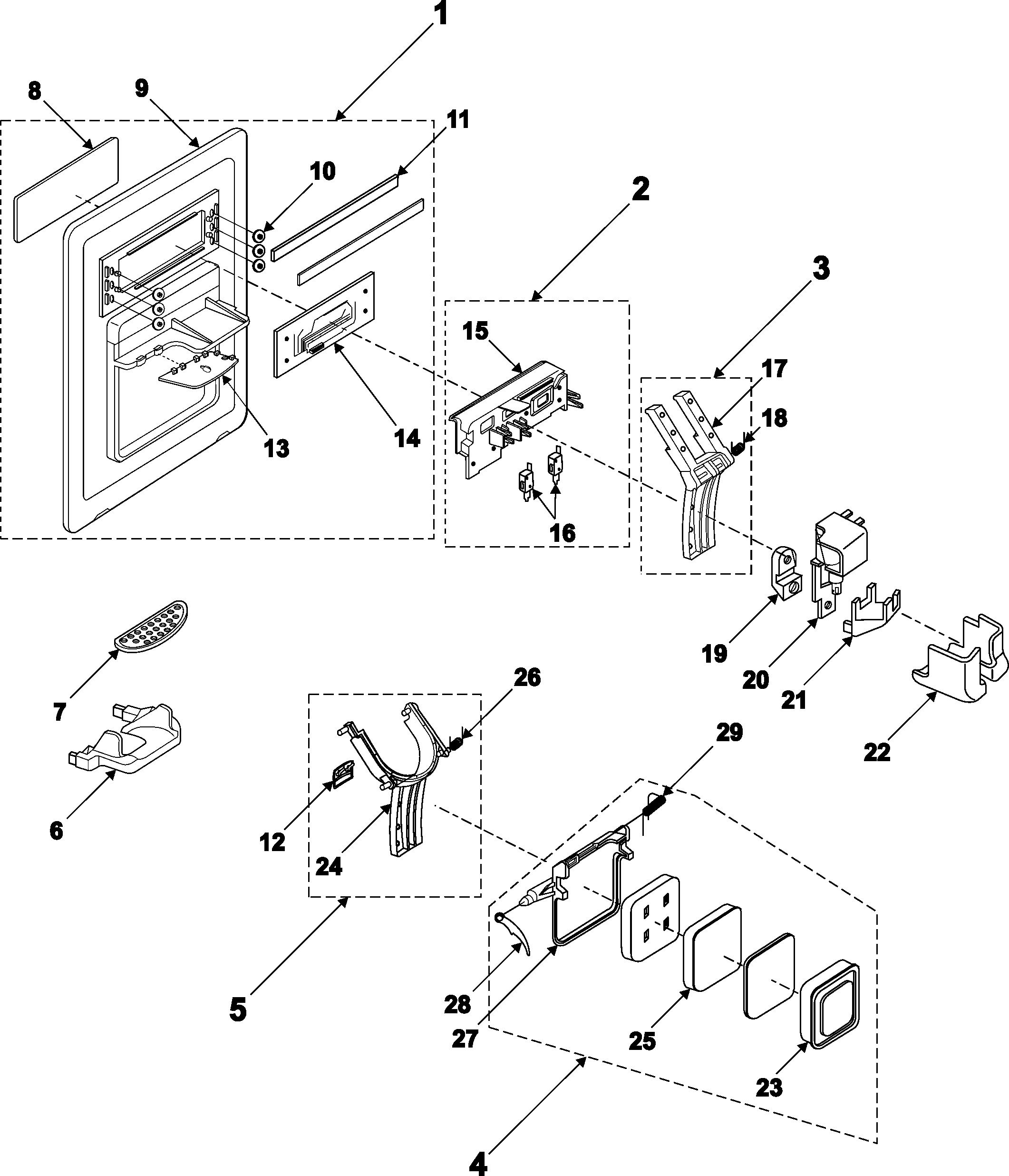 Samsung RS2545SH/XAA fountain diagram