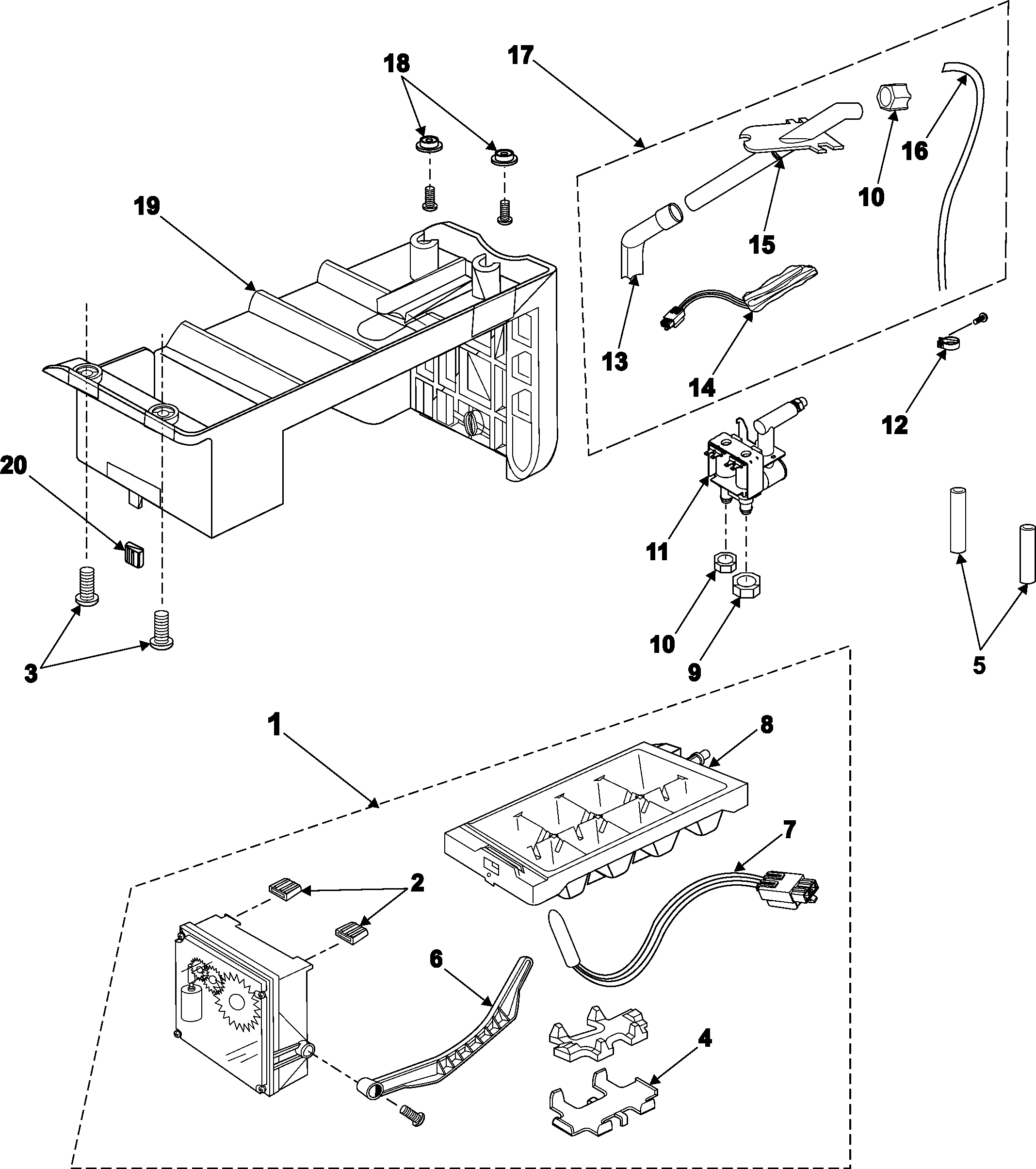 Samsung RS2666SL/XAA icemaker diagram