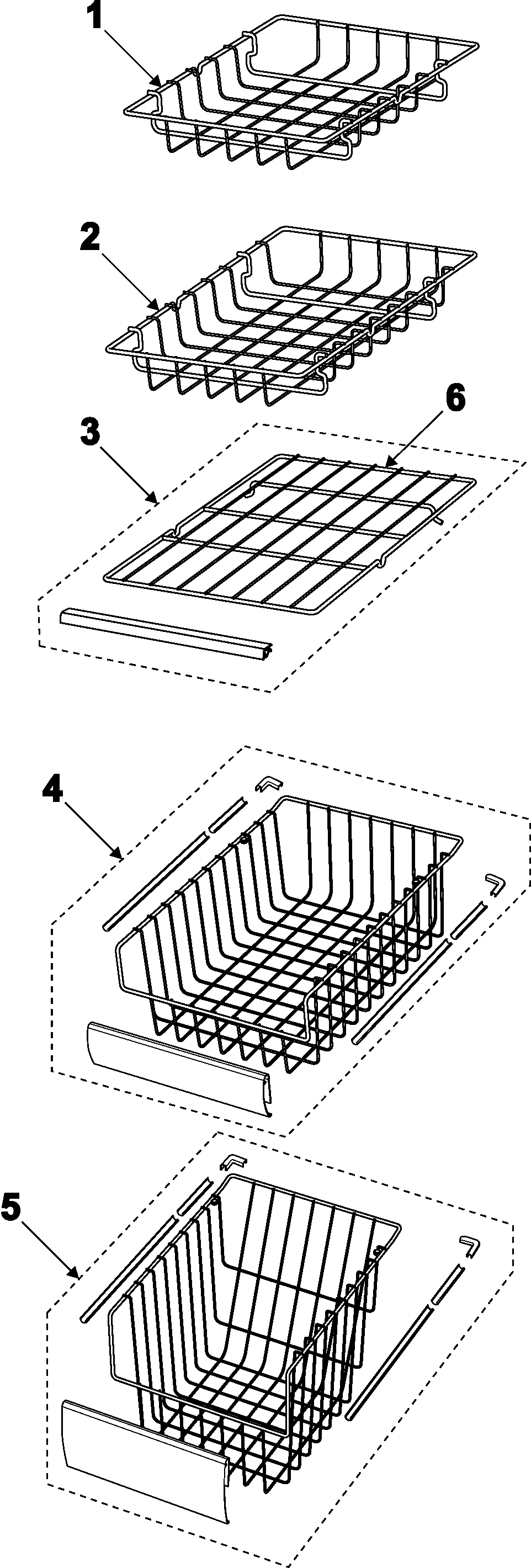 Samsung RS2621SW/XAA freezer shelves diagram