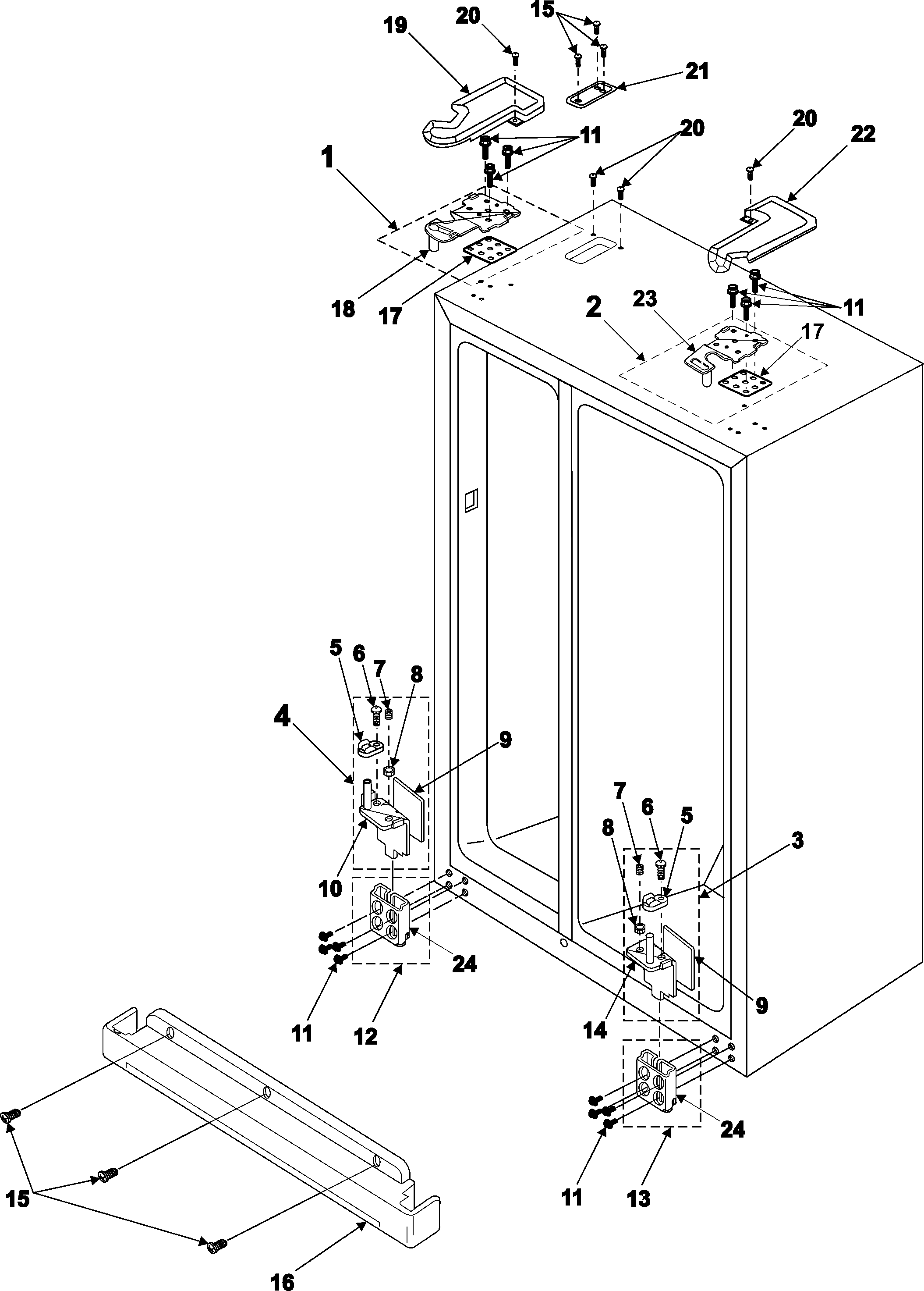Samsung RH2777AT/XAA hinges diagram