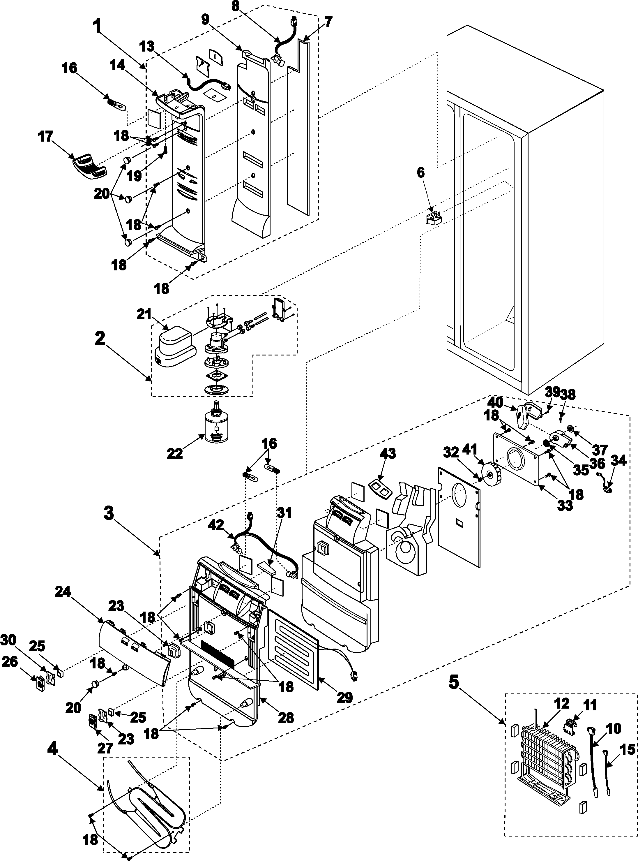 Samsung RH2777AT/XAA refrigerator compartment diagram