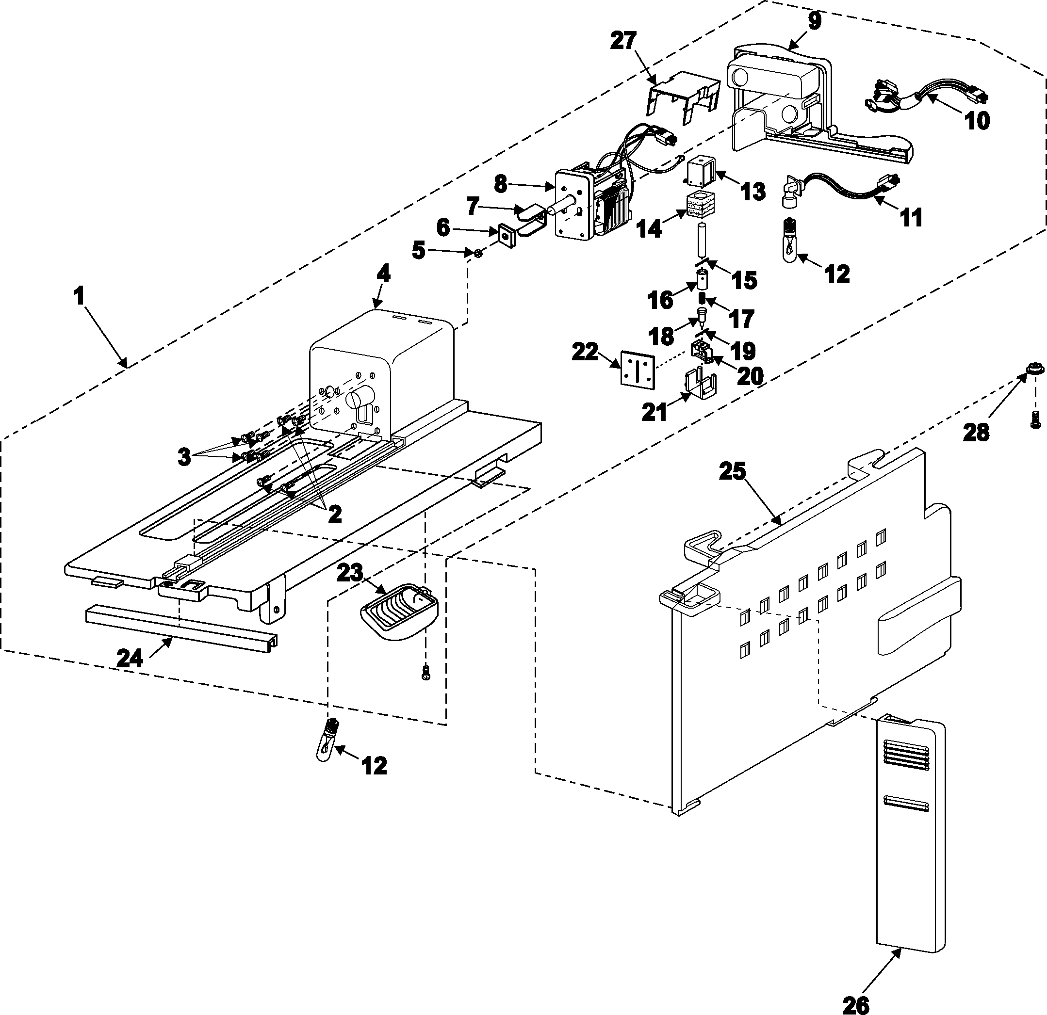 Samsung RH2777AT/XAA enclosure assembly diagram