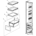 Samsung RM255BARB/XAA-00 freezer shelves diagram