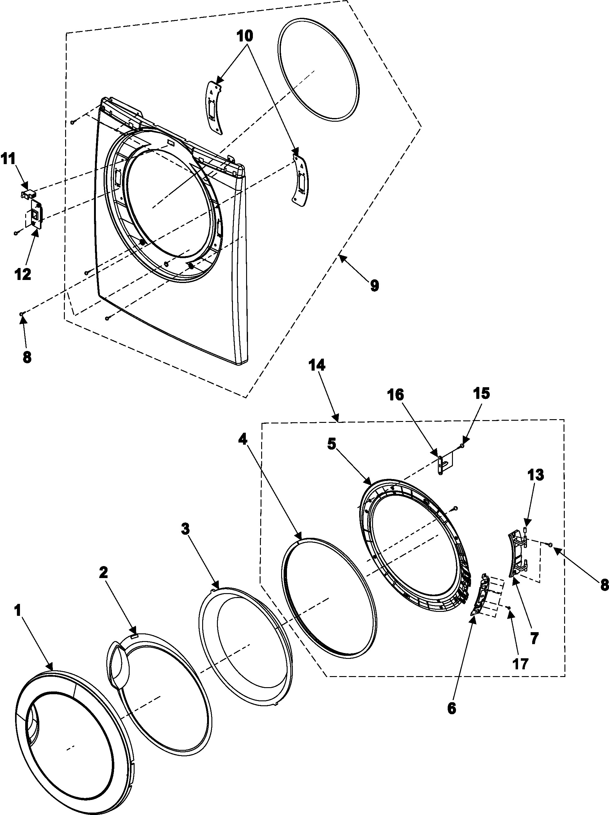 Samsung DV316BEW/XAA door diagram