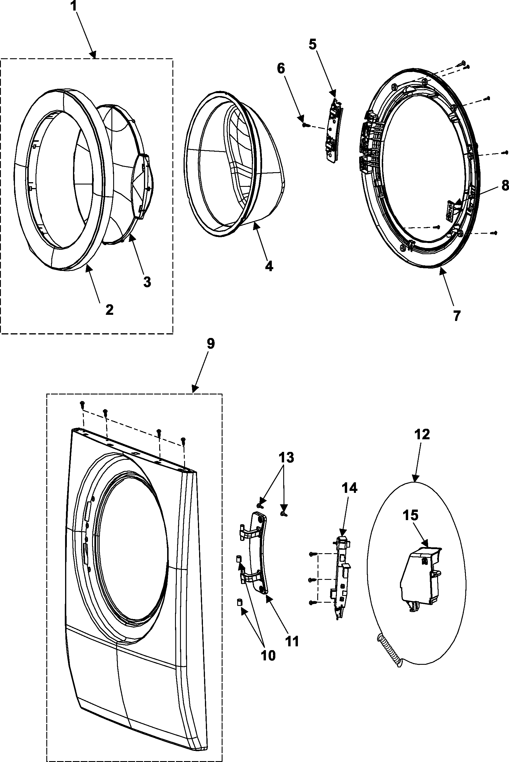 Samsung WF306BHW/XAA door diagram