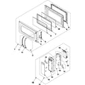 Samsung SMH7175BE/XAA control panel/door assembly diagram