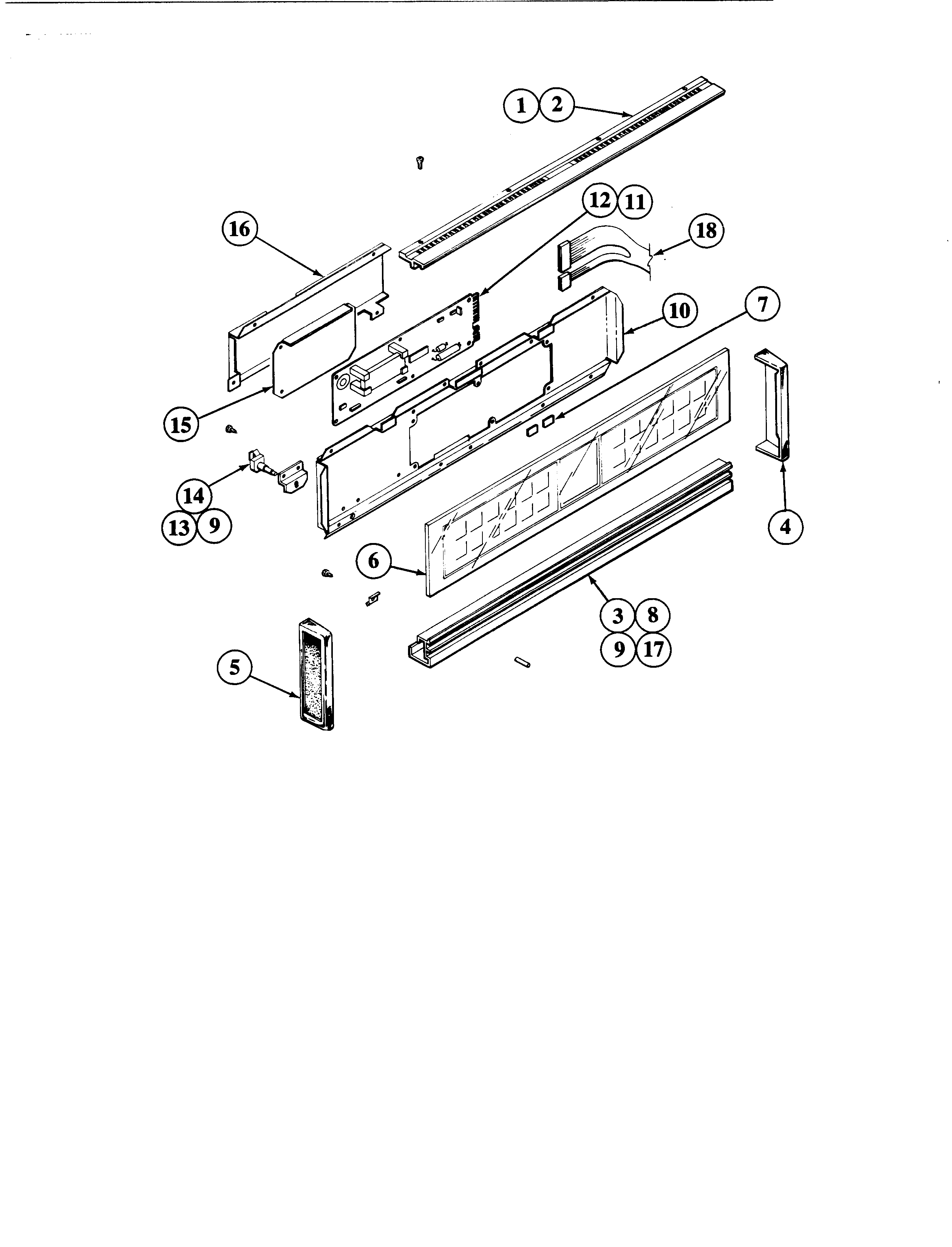 Jenn-Air W188W control panel diagram