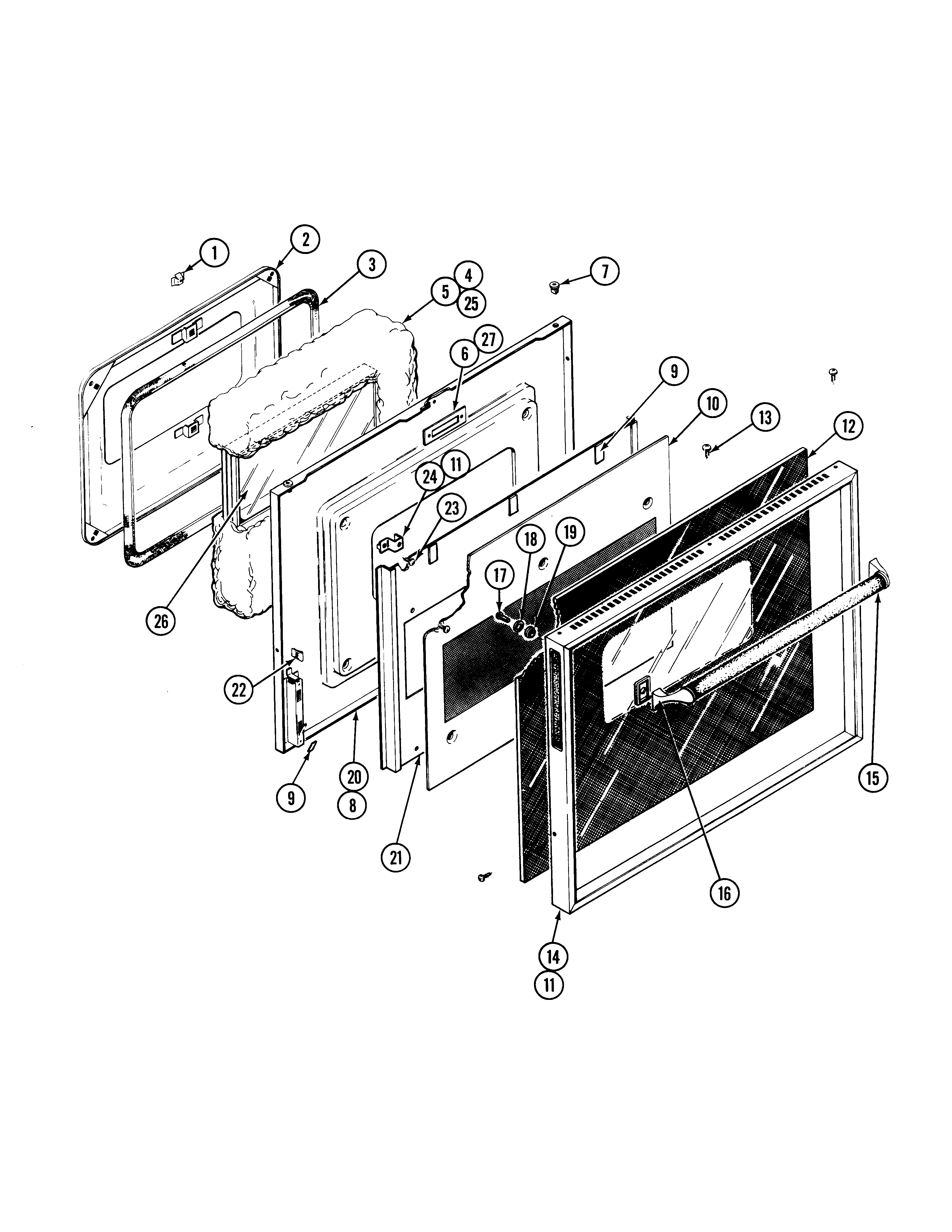 Jenn-Air W188W door (w188w) diagram