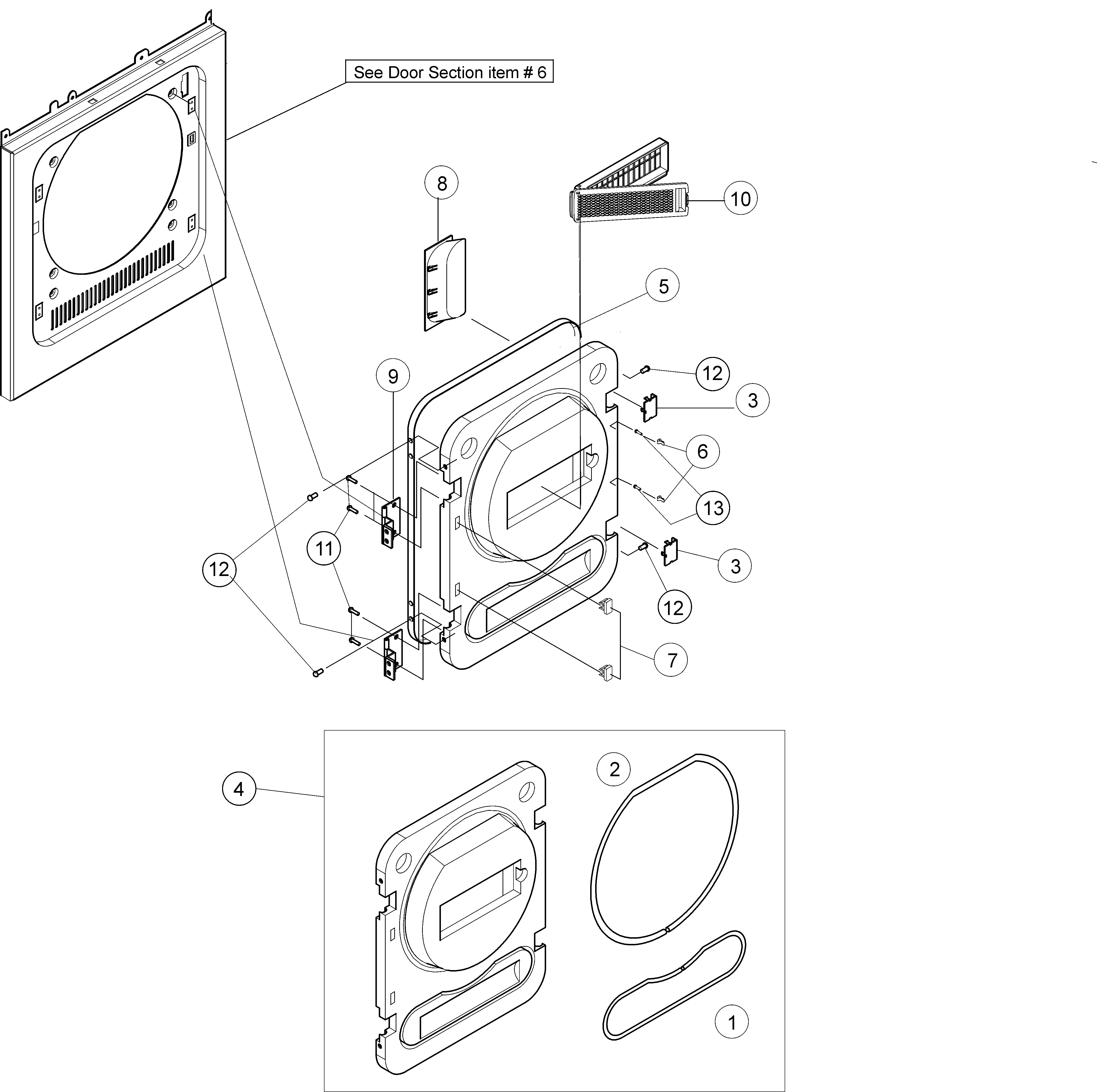 Maytag MDE2400AYW door diagram
