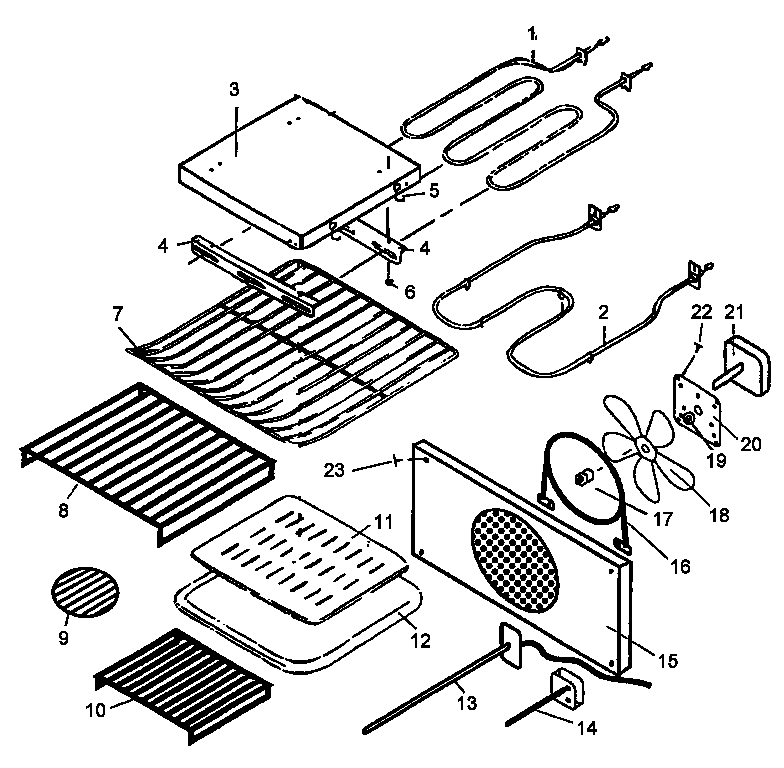Modern Maid FDC2502WW-P1132327NW oven accessories diagram