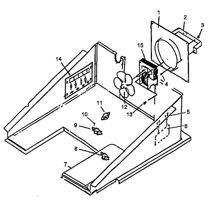 Modern Maid FDC2902WW-P1132325NW control compartment diagram