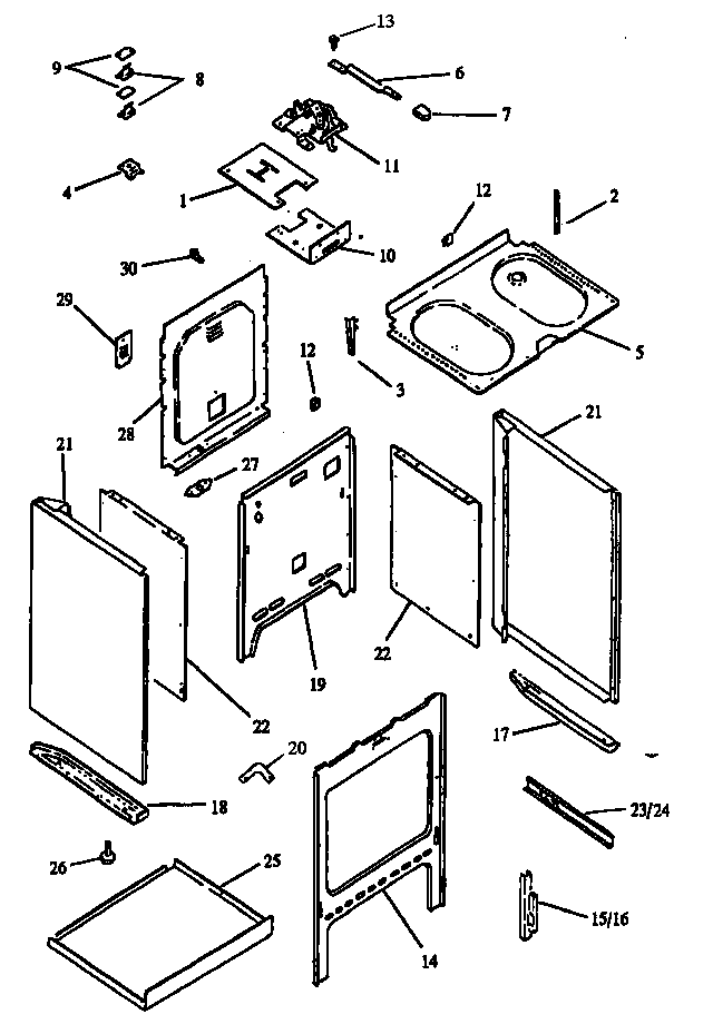 Amana CARR632E-P1142620NE cabinet assy diagram