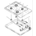 Caloric RTP308-P1142505NL gas components diagram