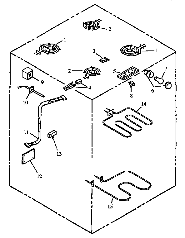 Caloric EST3102W-P1130627NW electrical components diagram