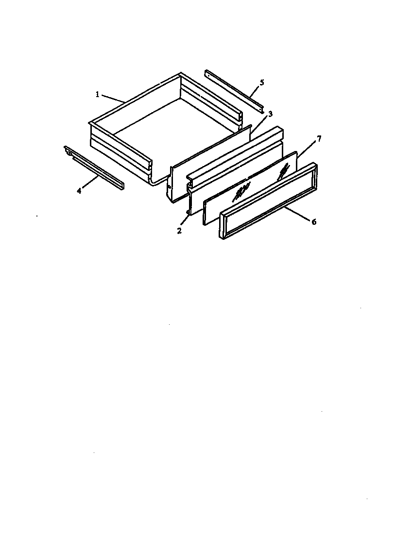Amana ARS636E-P1130623NE storage drawer parts diagram