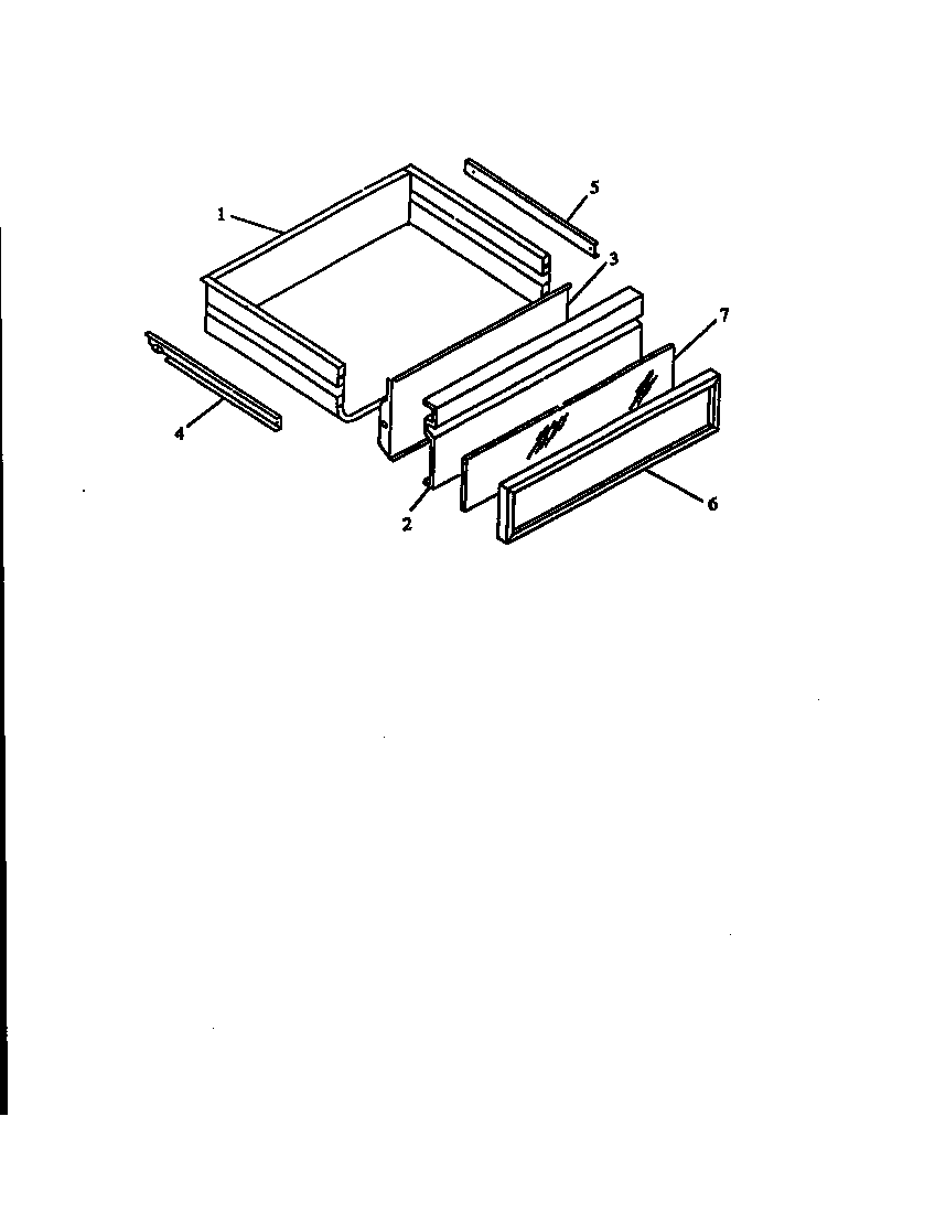 Amana ARS636WW-P1130624N storage drawer parts diagram