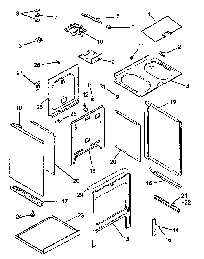 Amana CARS637E-P1130644NE cabinet diagram
