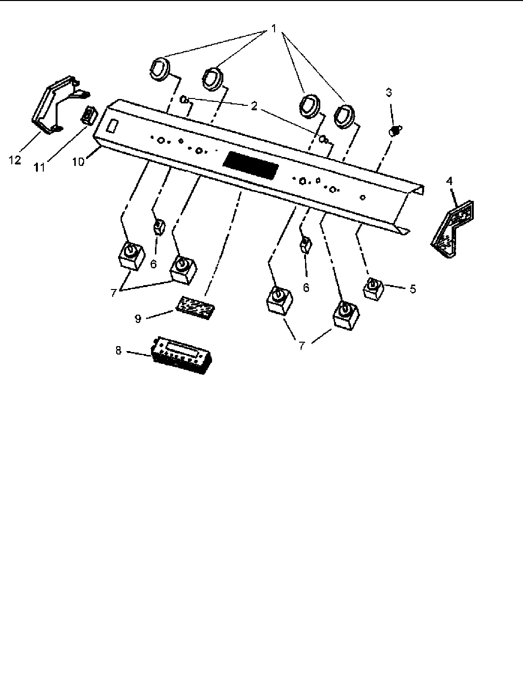 Amana CARDS801WW-P1131936NWW control panel assembly diagram