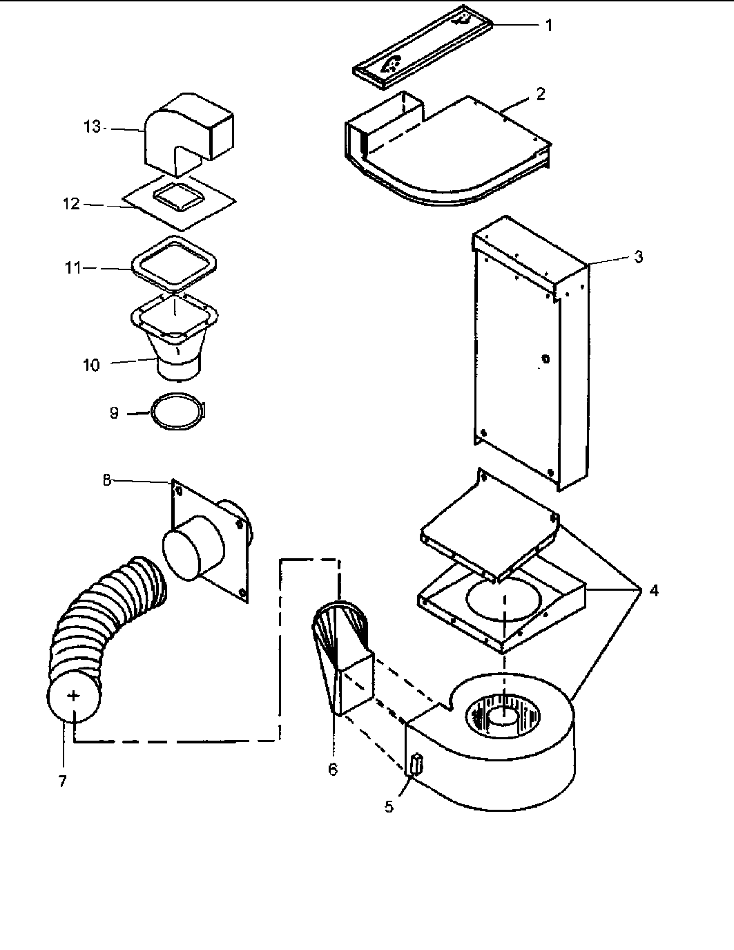Amana CARDS801WW-P1131936NWW ventilation parts diagram