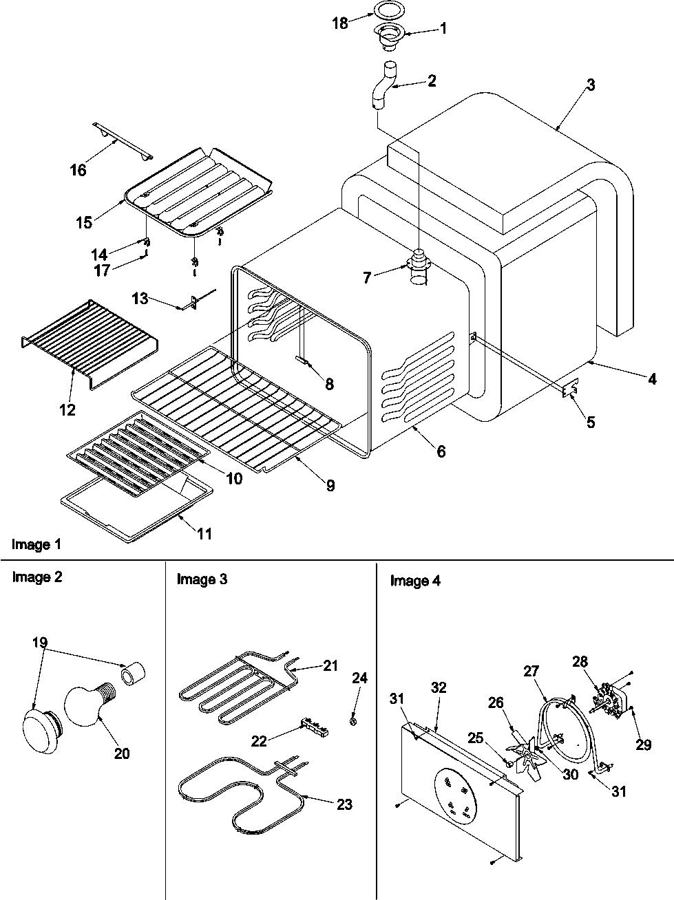 Amana ZRTSC8650WW-P1130682NWW cavity diagram