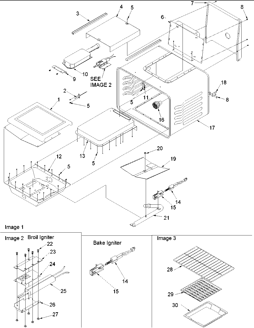 Amana ARGS7650E-P1130764NE cavity diagram