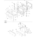 Amana ARGS7650LL-P1130765NLL oven door & storage drawer diagram