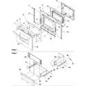 Amana ARGS7650E-P1130759NE oven door & storage drawer diagram