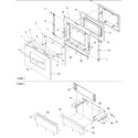 Amana ACS3350AB0 oven door & storage drawer diagram