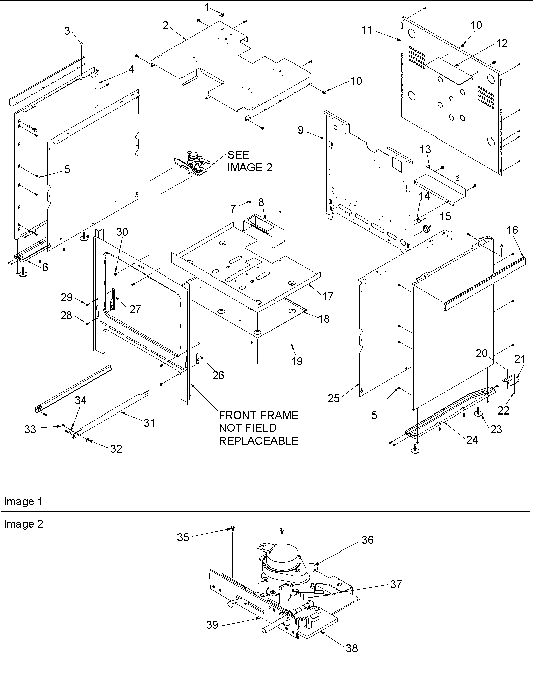 Amana ACS3350AS0 cabinet diagram