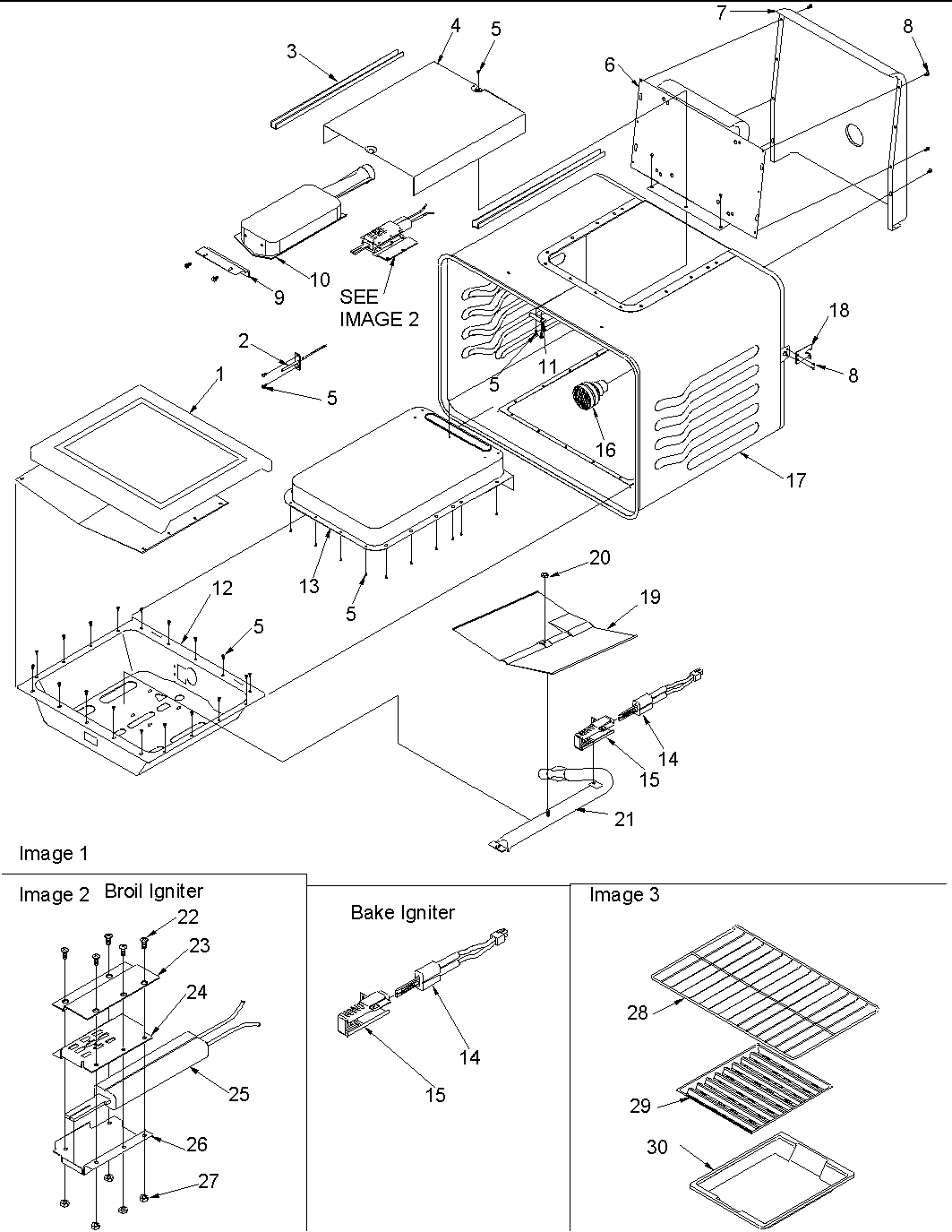 Amana ACS3350AW0 cavity diagram