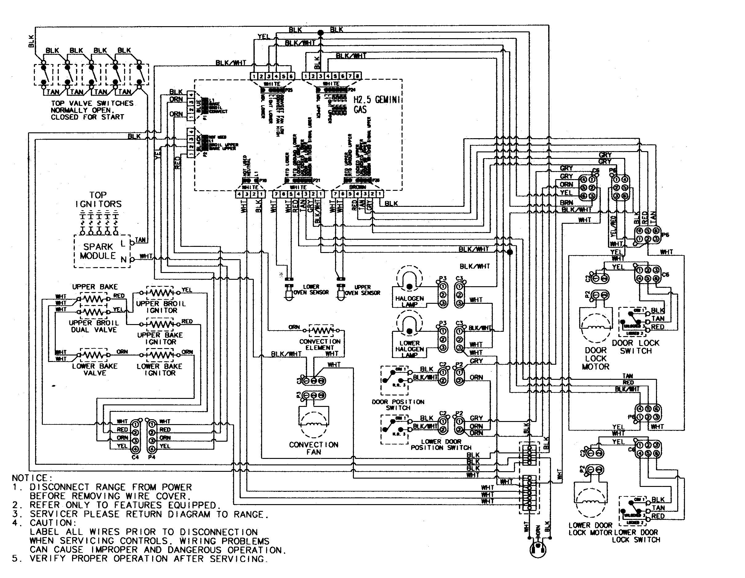 Maytag MGR6775ADB wiring information (series 13 & 14) diagram