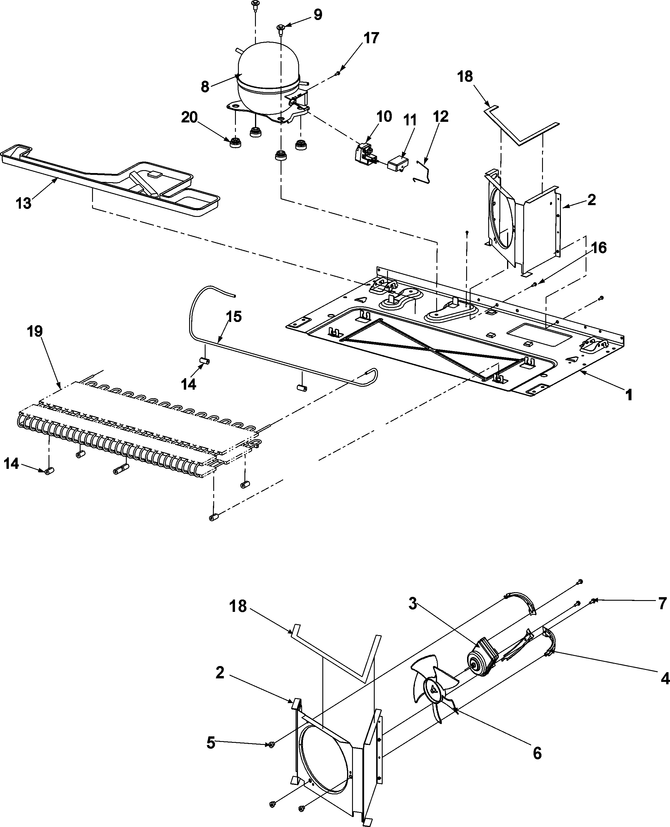 Amana ABB1922FES compressor diagram