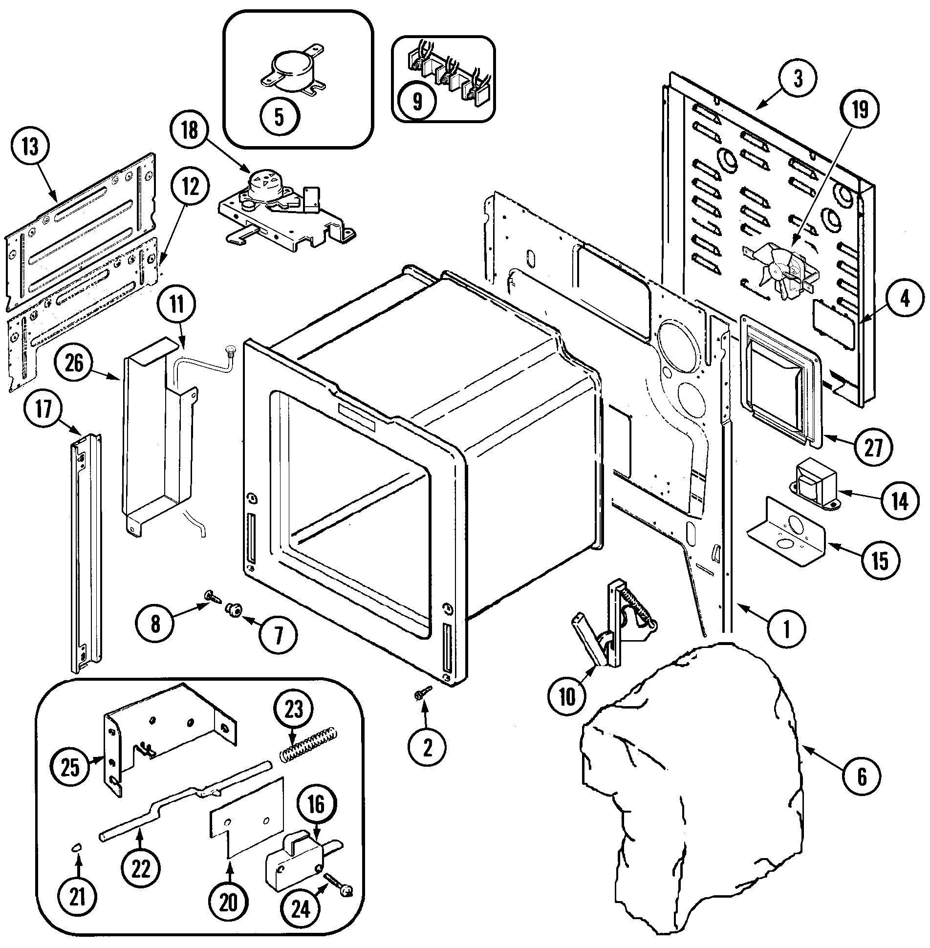 Jenn-Air JES9860AAB body diagram