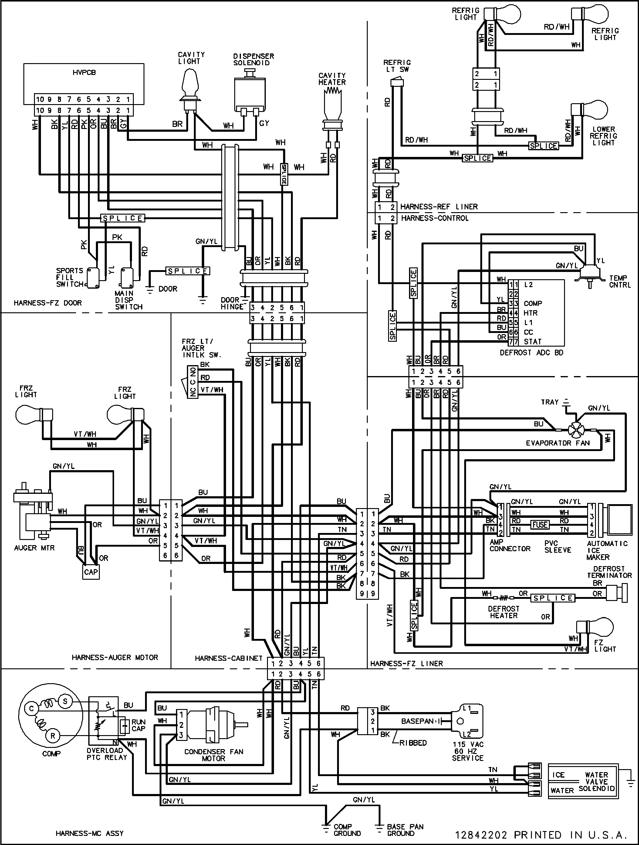 Amana ACD2234HRS wiring information diagram