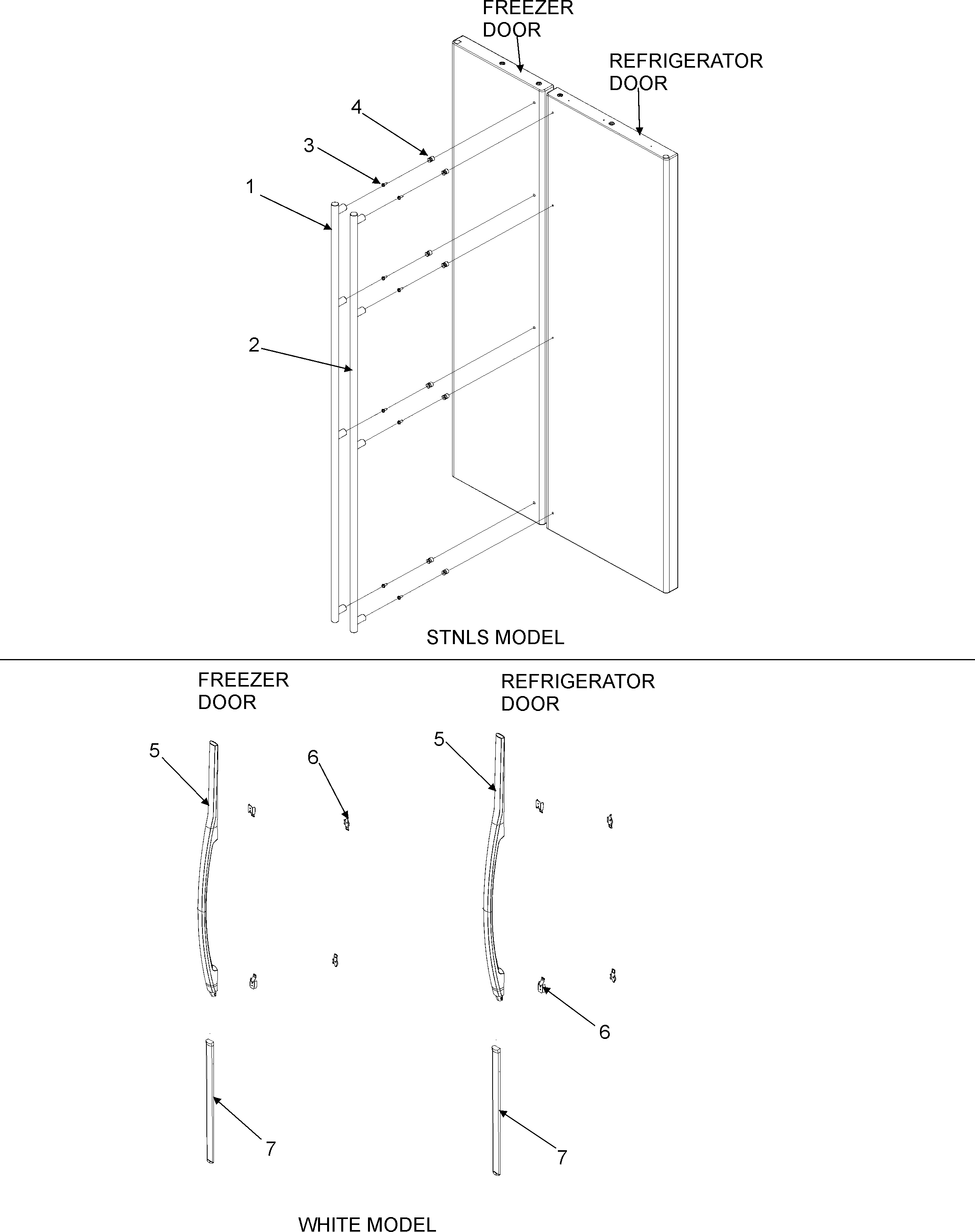 Amana AC2224GEKS handles diagram