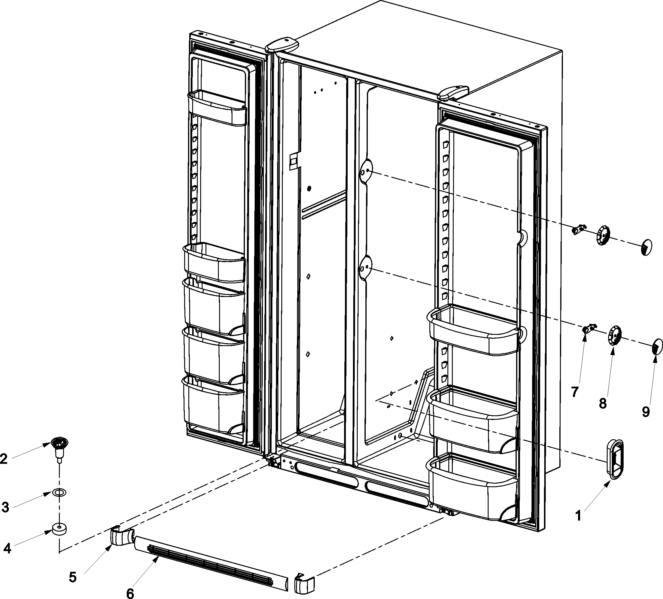 Amana AC2224GEKS light covers and toe grille diagram