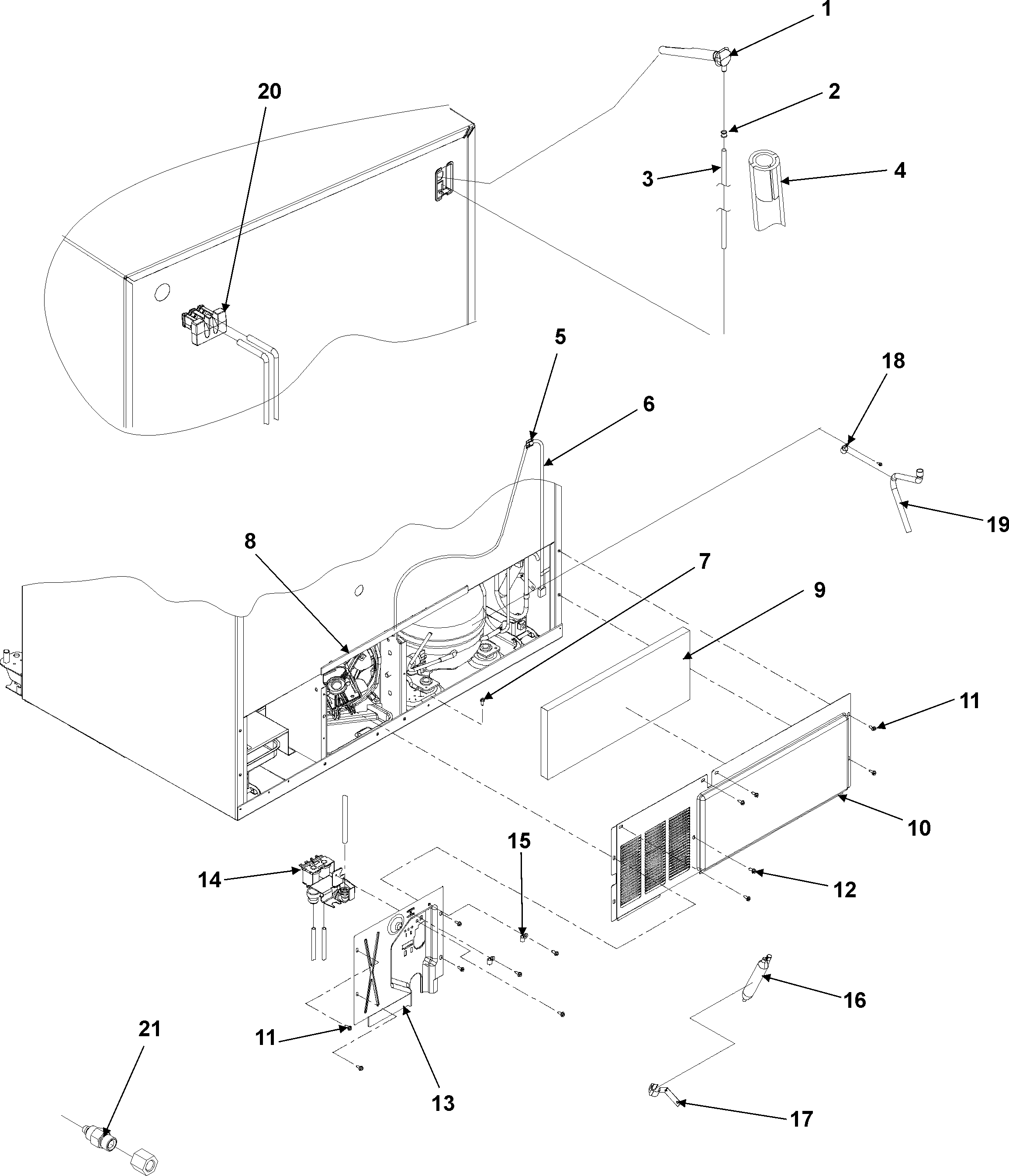 Amana AC2224GEKS cabinet back diagram