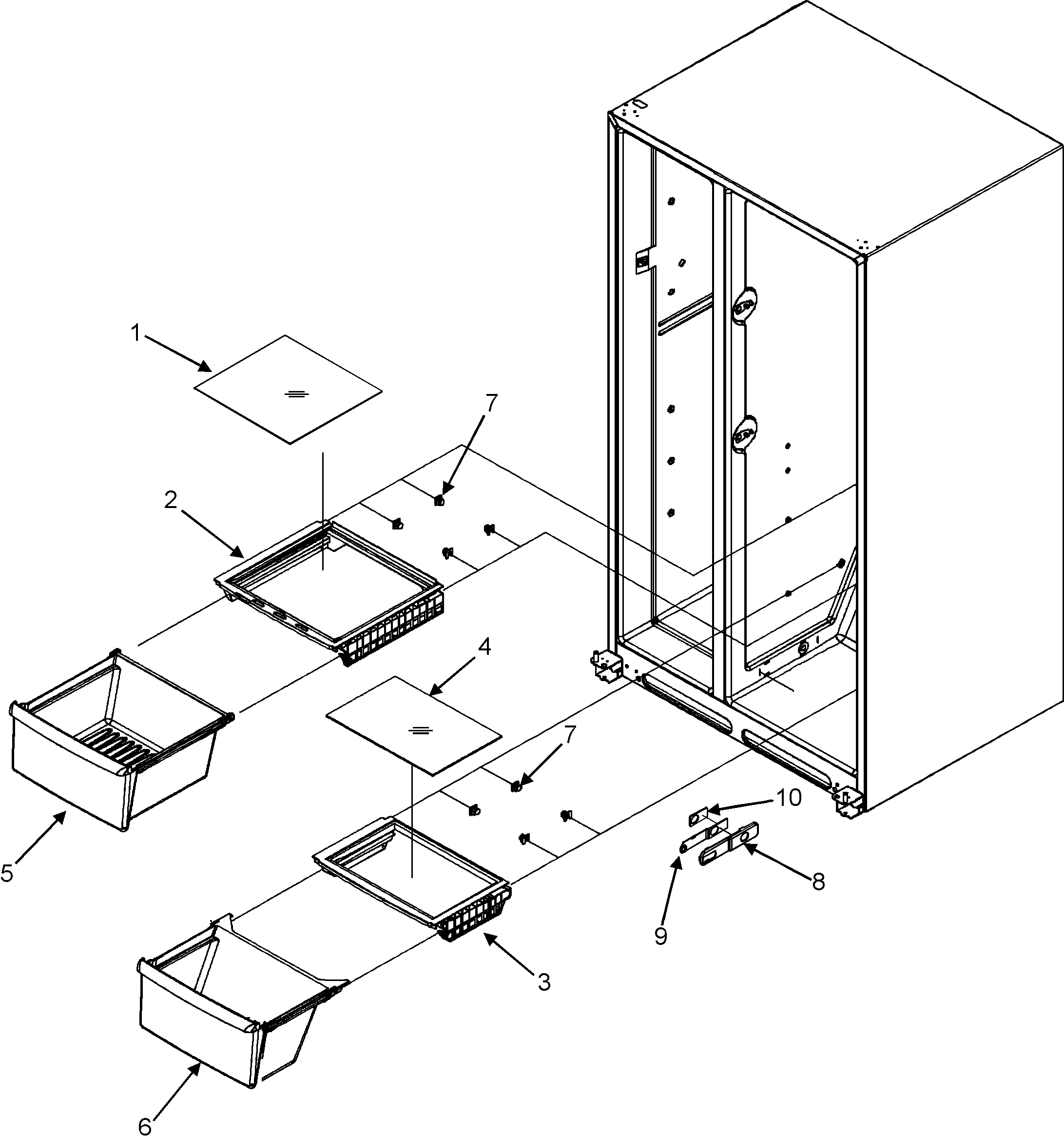 Maytag GC2223GEKW crisper assembly diagram