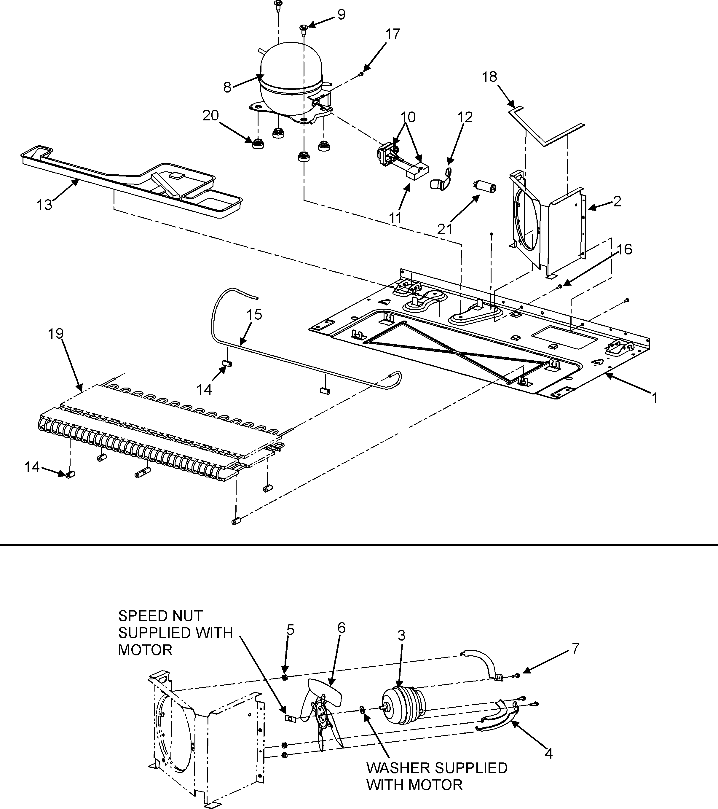 Maytag GC2223GEKW compressor & cond motor diagram