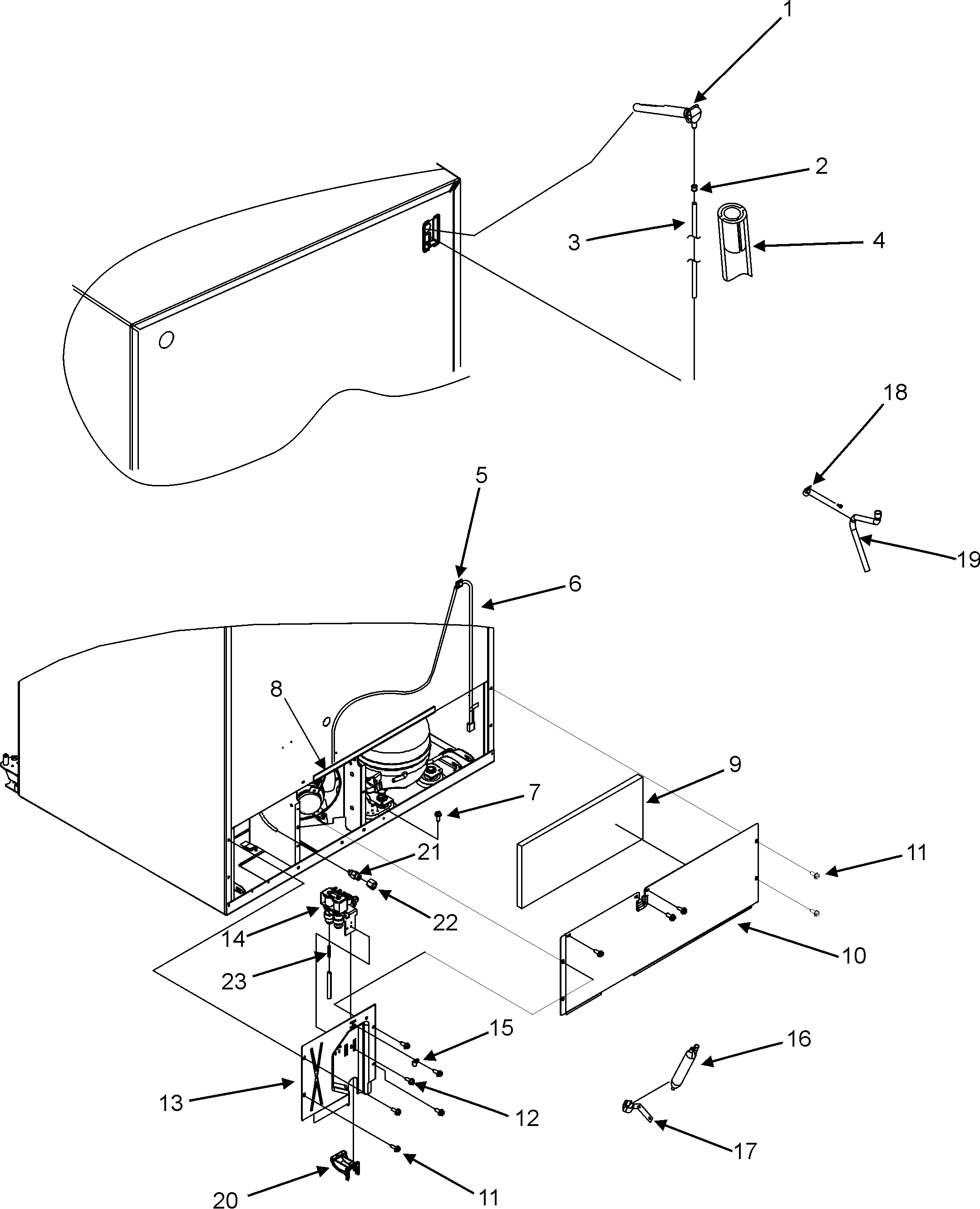 Maytag GC2223GEKW cabinet back diagram