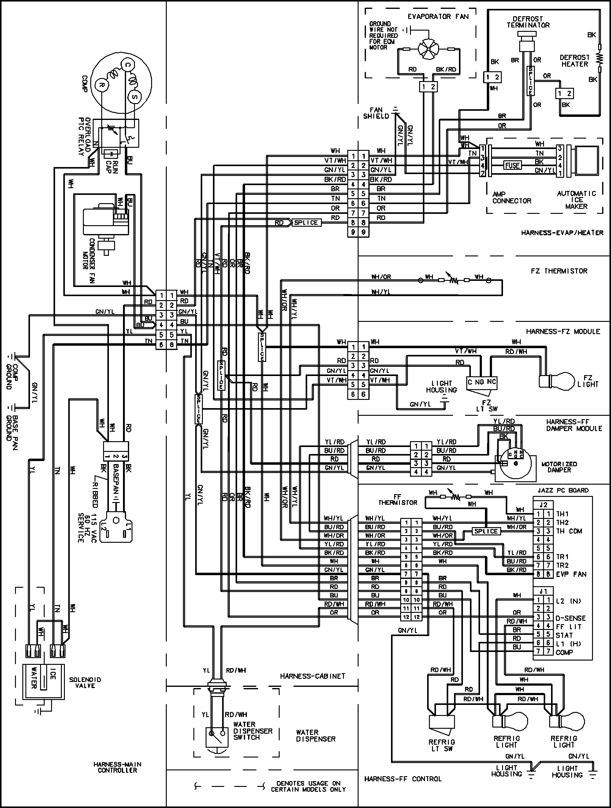 Amana ABB1927DEW wiring information diagram