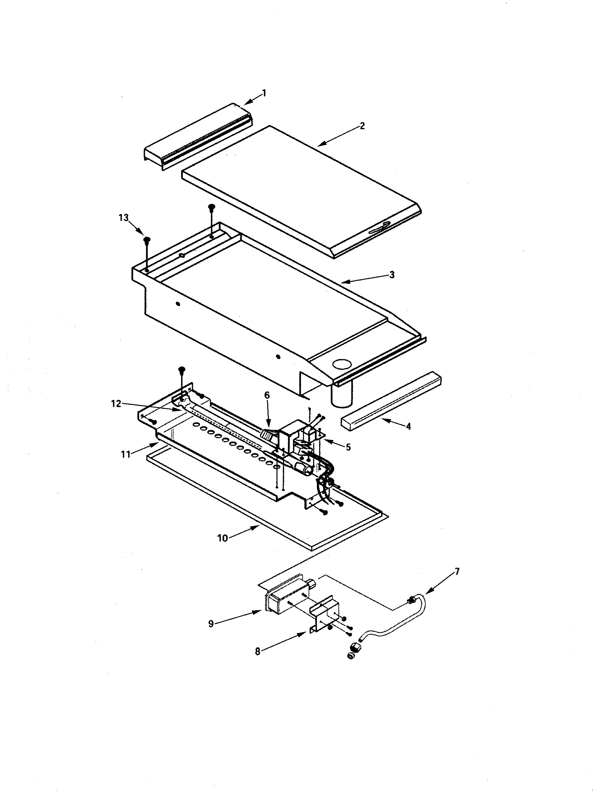Jenn-Air PRG4810NP griddle assembly diagram