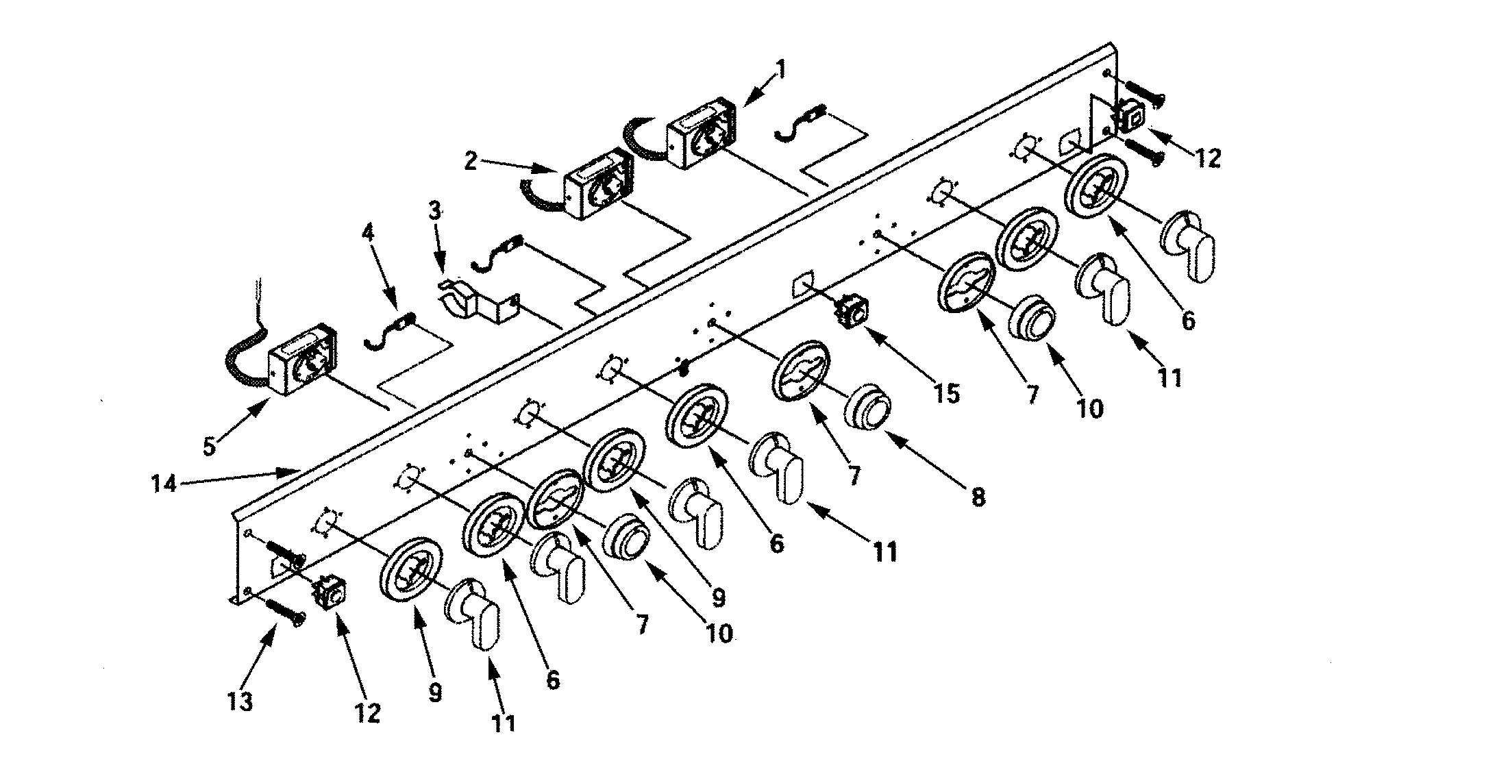 Jenn-Air PRG4810NP control panel diagram