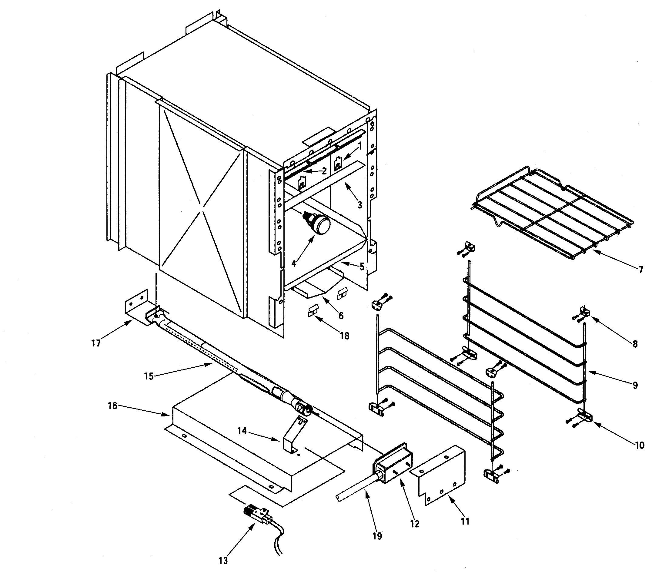 Jenn-Air PRG4810NP oven assembly (small) diagram