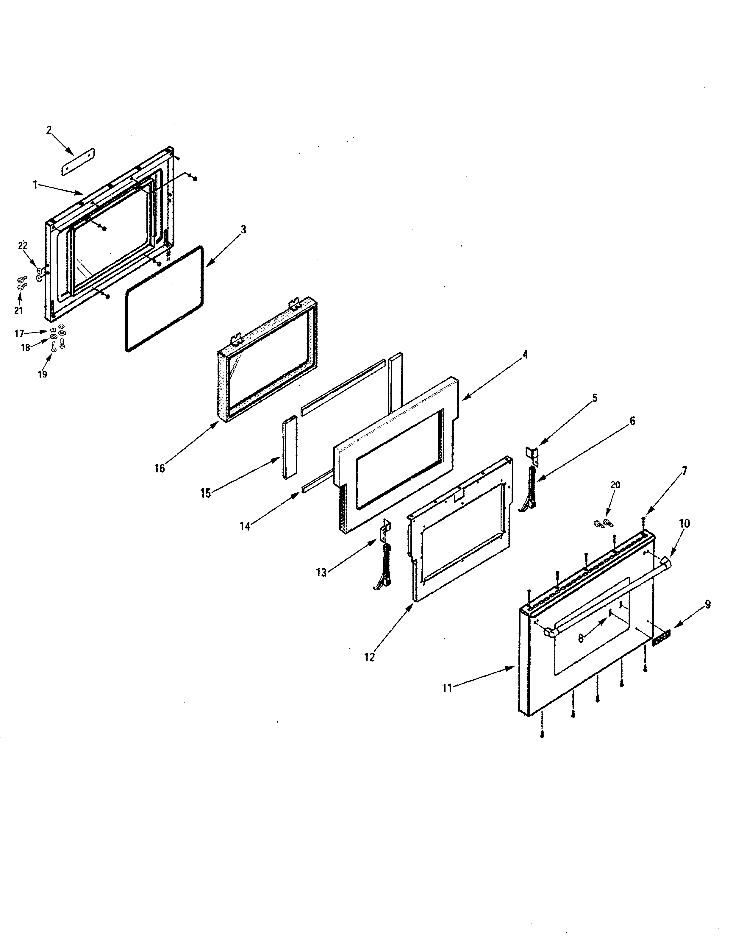 Jenn-Air PRG4810NP door assembly (large) diagram
